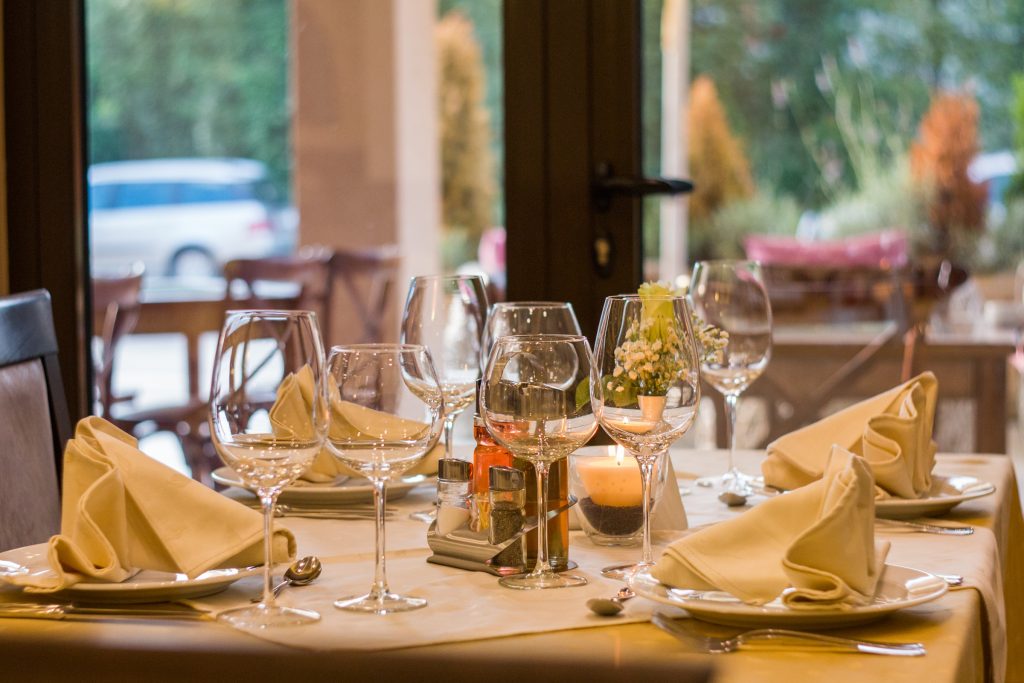 Tablescape at dinner party w/ epicurean catering company